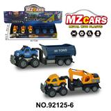 OBL10264450 - 合金越野双惯性工程拖车 (挖掘车+自卸车)