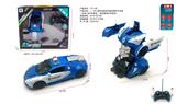OBL10265326 - 1：18八通布加迪变形遥控警车不包电（车身三粒5号电池 ，遥控器2粒5号电池）