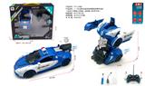 OBL10265328 - 1：18九通布加迪变形喷雾遥控警车包电（车身3.7V锂电+USB线，遥控器二粒5号不包）