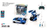 OBL10265348 - 1：18九通布加迪变形喷雾遥控警车包电（车身3.7V锂电+USB线，遥控器二粒5号不包）