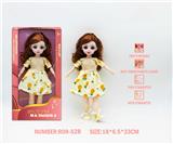 OBL10265812 - 12寸3D眼15关节实身俄文音乐灯光芭比娃娃