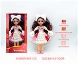 OBL10265857 - 12寸3D眼15关节实身俄文音乐灯光芭比娃娃