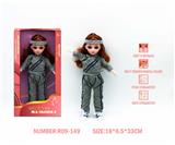 OBL10265887 - 12寸3D眼15关节实身俄文音乐灯光芭比娃娃