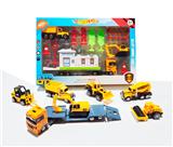 OBL10266457 - 1:64合金滑行工程车配合金拖车场景套装
3款混装