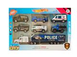 OBL10266482 - 1:64合金滑行警察车配拖头车套装
7只装