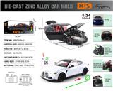 OBL10272178 - 英文1:24压铸锌合金灯光音效宝马M4车模