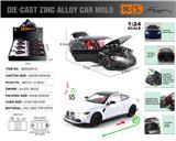 OBL10272182 - 英文1:24压铸锌合金灯光音效宝马M4车模 8只/展示盒