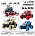 OBL10276989 - 1：30丰田双排皮卡回力大脚怪合金车带前后避震两开门带涂鸦带音乐（12pcs）