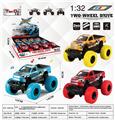 OBL10276993 - 1：30海拉克斯单排皮卡回力大脚怪合金车带前后避震两开门带涂鸦带音乐（12pcs）
