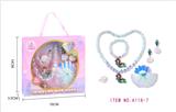 OBL10282329 - 女孩饰品-项链+手链+戒指+耳夹+发夹礼盒套装
