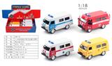 OBL10285972 - 1:18瓦兹旅行者合金回力警车(带声光)(6PCS)