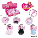 OBL10288827 - 天使迷你芭比饰品水晶球女孩过家家玩具9PCS一盒/18个展示盒