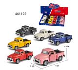 OBL10289478 - 1:40 合金车模 雪佛兰皮卡回力合金车，门可开,1款6色混装一展示盒
