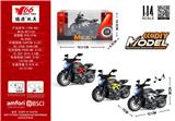 OBL10291287 - 1:14 合金回力杜卡迪摩托车带灯光音乐3色混装（无头盔）