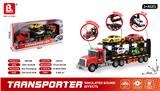 OBL10316121 - 1:16声光惯性
双层运输车-红
（包3*AG13）