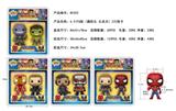 OBL10328423 - 6.5寸Q版联盟2只卡装,公仔头为搪胶材质
按腰部开关公仔头发光,公仔头,手脚,可以转动