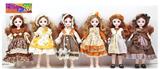 OBL10329017 - 高品质3D真眼珠12寸实身12关节时尚美少女娃娃6款混装