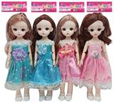 OBL10329018 - 新款3D真眼珠12寸实身12关节时尚美少女娃娃四款混装