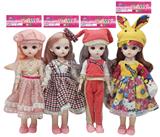 OBL10329019 - 新款3D真眼珠12寸实身12关节时尚美少女娃娃四款混装