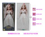 OBL10329231 - 22寸60CM仿真眼芭比娃娃，15关节带灯光音乐
