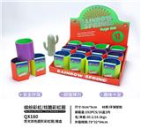 OBL10331509 - 荧光双色圆形彩虹圈/展盒12只