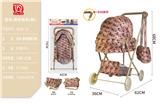 OBL10332203 - 绿叶.花花厚布推车(铁)
