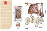 OBL10332222 - 绿叶.花花厚布推车(铁)