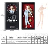 OBL10332480 - 12寸实身12关节模特身 芭比公主时尚套装  配包包