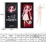 OBL10332482 - 12寸实身12关节模特身 芭比公主时尚套装  配皮草包包