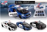 OBL10332541 - 1：24 合金车 美式警车 四开门 回力灯光音乐（8只装）