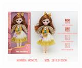 OBL10333565 - 12寸3D仿真眼15关节实身俄文音乐灯光芭比娃娃