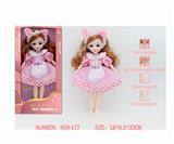 OBL10333571 - 12寸3D仿真眼15关节实身俄文音乐灯光芭比娃娃