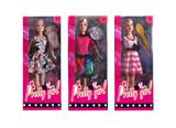 OBL10334851 - 11.5寸实身活手时装短裙芭比带梳子、行李箱、手提包、项链配件 3款混装