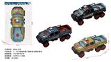 OBL10334947 - 1：16六轮福特高门越野皮卡惯性警车