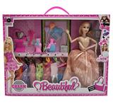 OBL10335062 - 新款2025年11.5寸9关节实身公主大裙公主芭比带洗手台梳子花瓶气球包包7款吊裙