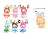 OBL10335563 - 7寸全身搪胶POPMART泡泡玛特LABUBU第三代拉布布3.0毛绒娃娃带钥匙扣