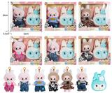 OBL10336078 - 7寸全身搪胶POPMART泡泡玛特LABUBU拉布布娃娃带配件