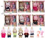 OBL10336091 - 7寸全身搪胶POPMART泡泡玛特LABUBU拉布布娃娃带配件