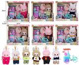 OBL10336092 - 7寸全身搪胶POPMART泡泡玛特LABUBU拉布布娃娃带配件