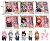 OBL10336103 - 7寸全身搪胶POPMART泡泡玛特LABUBU拉布布娃娃带配件