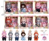 OBL10336104 - 7寸全身搪胶POPMART泡泡玛特LABUBU拉布布娃娃带配件