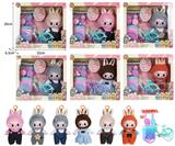 OBL10336105 - 7寸全身搪胶POPMART泡泡玛特LABUBU拉布布娃娃带配件