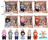 OBL10336107 - 7寸全身搪胶POPMART泡泡玛特LABUBU拉布布娃娃带配件