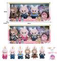 OBL10336113 - 7寸全身搪胶POPMART泡泡玛特LABUBU拉布布娃娃带配件（3只装）
