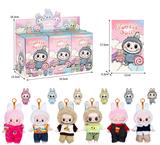 OBL10336142 - 7寸全身搪胶POPMART泡泡玛特LABUBU拉布布娃娃（6只装）