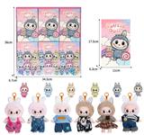 OBL10336153 - 7寸全身搪胶POPMART泡泡玛特LABUBU拉布布娃娃（6只装）