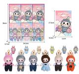 OBL10336155 - 7寸全身搪胶POPMART泡泡玛特LABUBU拉布布娃娃（6只装）