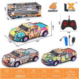 OBL10336748 - 27频1：24四通皮卡合金涂鸦遥控车带灯光
