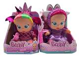 OBL10338914 - 豪华版第14代10寸搪胶带四声音乐cry Babies-Tutti Fritti带流眼泪功能，带吸水奶瓶，带奶嘴  。毛绒带加暖功能。衣服2件套2款混装