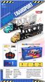 OBL10339839 - 1：48四通美式车头灯光音乐遥控双层运输车